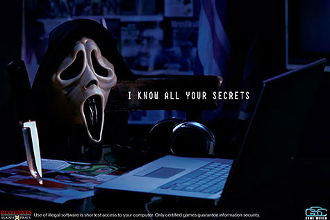 Jason, Scream e Freddy Kruger em campanha contra a pirataria de software