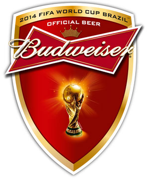 Logo Oficial Budweiser para a Copa do Mundo FIFA 2014 no Brasil