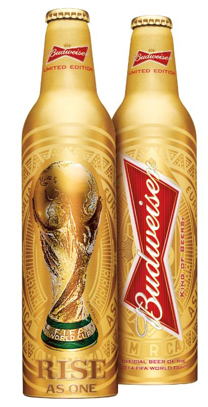 Garrafa de Alunínio Oficial Budweiser para a Copa do Mundo FIFA 2014 no Brasil