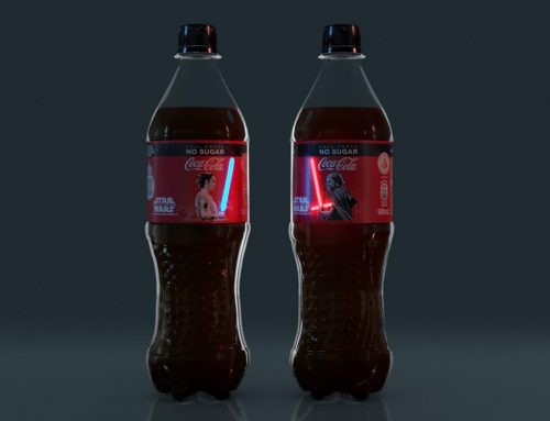 Coca-Cola Star Wars OLED: sabre de luz acende no rótulo